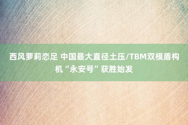 西风萝莉恋足 中国最大直径土压/TBM双模盾构机“永安号”获胜始发