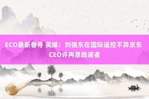 ECO最新番号 英媒：刘强东在国际遥控不异京东 CEO许冉是践诺者