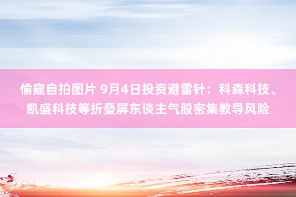 偷窥自拍图片 9月4日投资避雷针：科森科技、凯盛科技等折叠屏东谈主气股密集教导风险